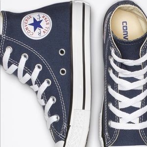 Navy high top converse